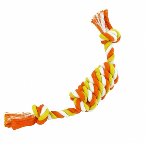 Orange and Yellow Dog Rope Toy