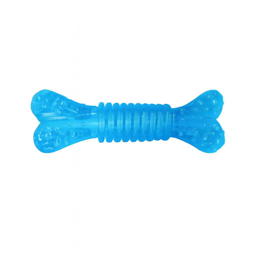 Blue Rubber Dog Chew Bone