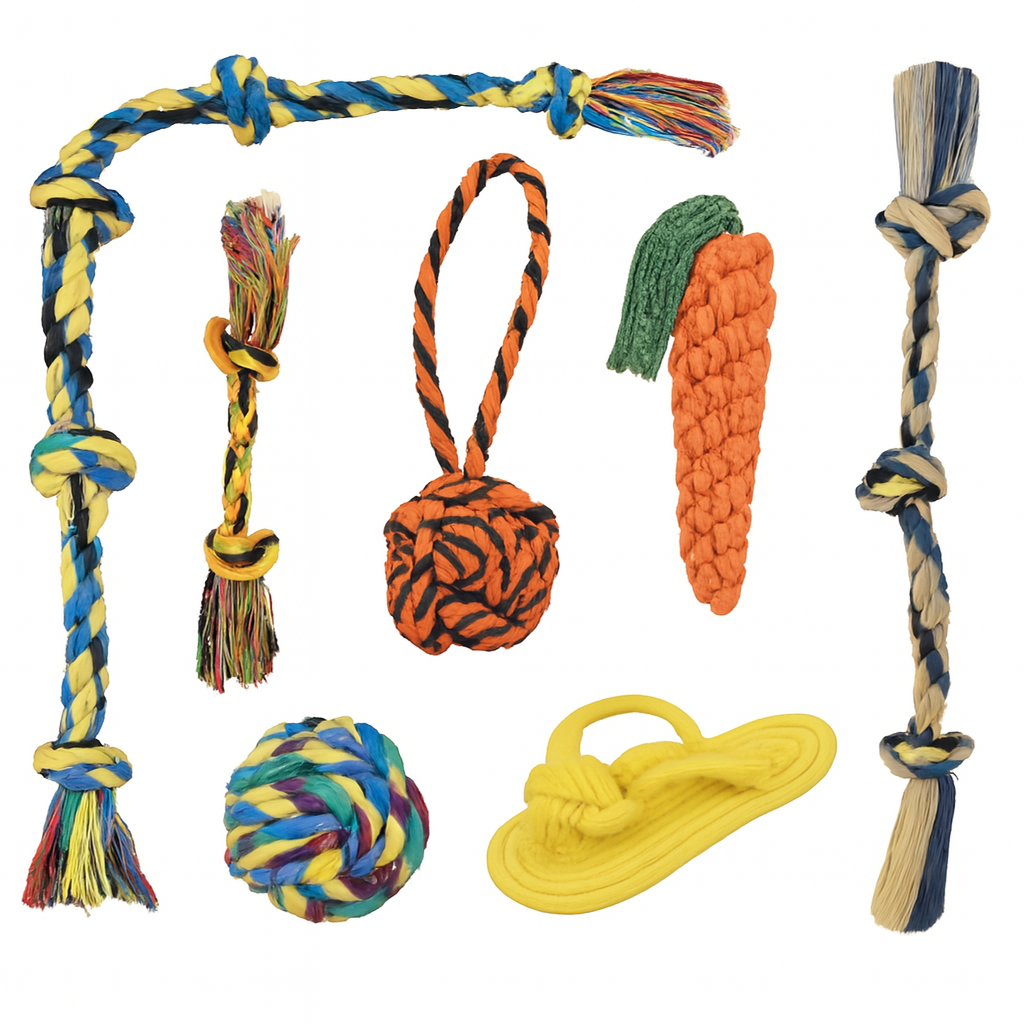 Assorted Rope and Rubber Dog Toys
